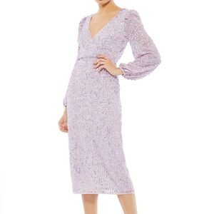 NWT Mac‎ Duggal Puff Sleeve Gown - Style#107641